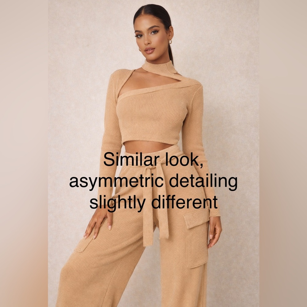 Luxury lounge done right! 
House of CB ribbed knit set - flattering & chic 🤍